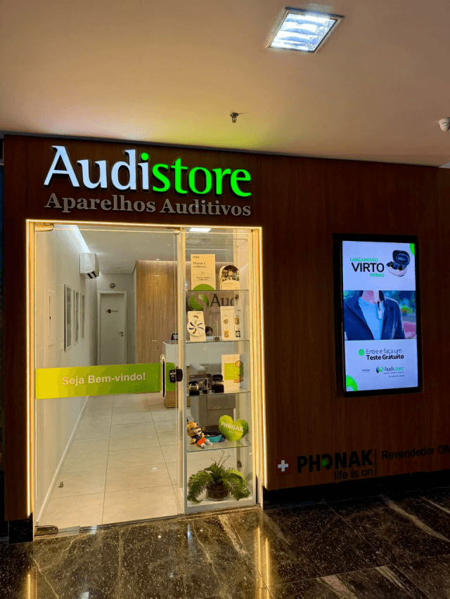 Entrada da loja Audistore em Teresina
